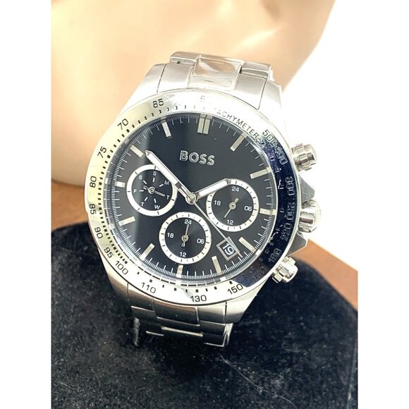 Hugo Boss Women's Watch 1502614 Quartz Black Dial Silver Stainless Steel 38mm